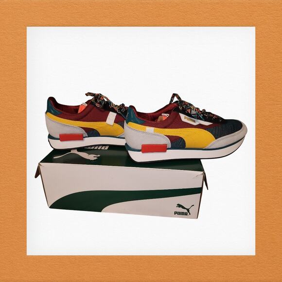 Puma Future Rider Mix 'Green Brown' 373184-02 Women's Sneakers Size 8 (NIB) - Picture 5 of 10